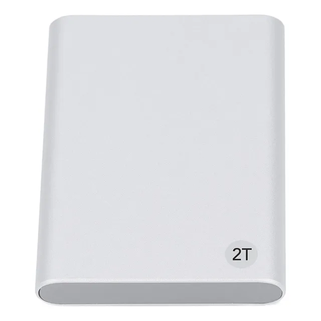 Disco Duro Externo Portátil Ultradelgado Plateado De 2 Tb Hd