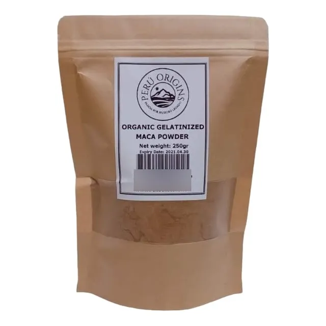 Maca Orgánica Gelatinizada - 100% Maca Pura - 250 Gr.