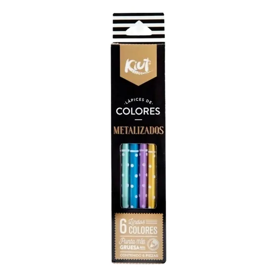 Lapices De Colores Kiut Punta Gruesa Set 6 Pzas Elige Color