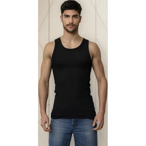 Camiseta Tres Ases Musculosa Negra Hombre Morley Art 72