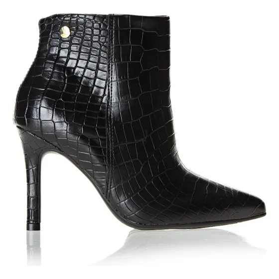 Bota Salto Fino Cano Curto Feminina Vizzano