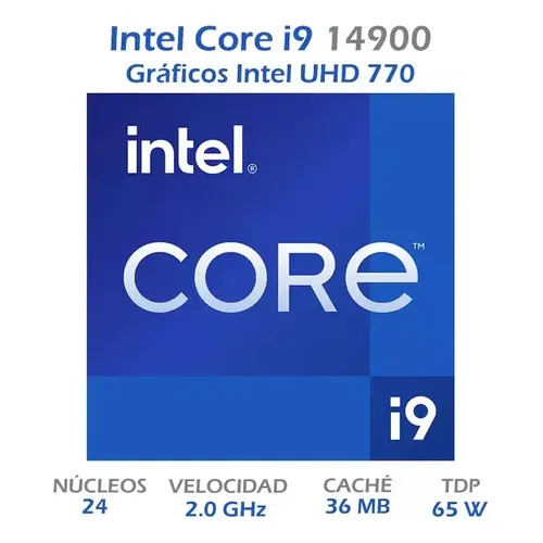 Intel Core i9 14900F 24 Núcleos 32 Hilos 5.8GHz LGA1700 DDR4/DDR5