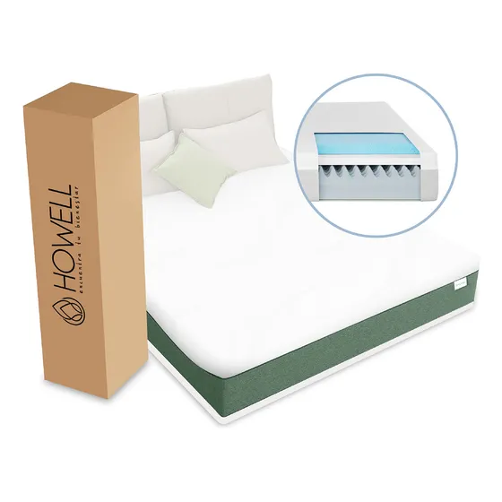 Colchon Memory Foam Espuma Viscoelastica 20cm Howell Soft Dreams 2 Plazas