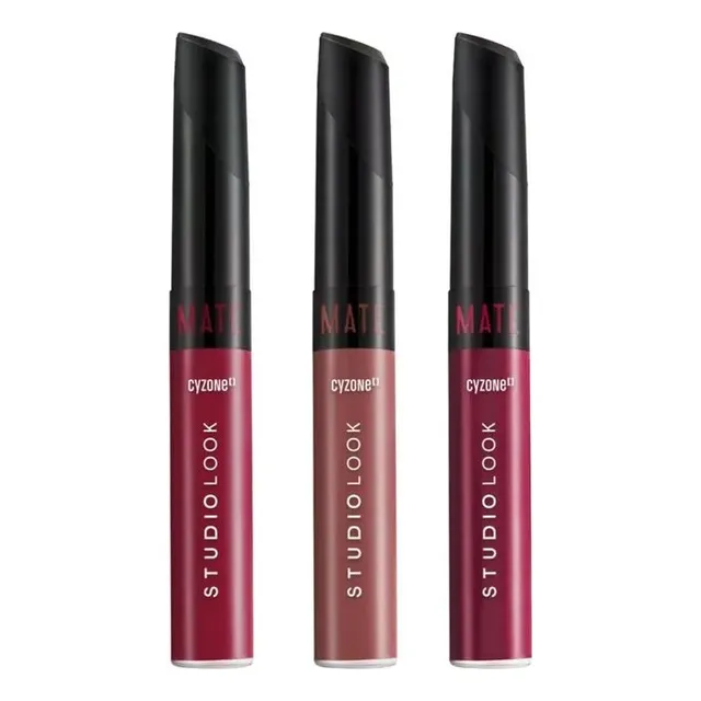 Set Regalo 3 Labiales Mate Lip Kit Fav Studio Look Cyzone