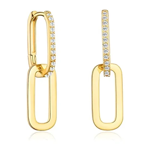Aretes De Aro De Oro De 14 Quilates Para Mujer Convertibles