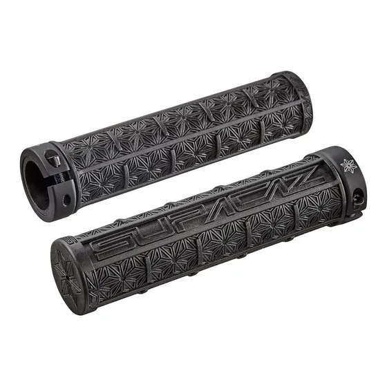 Manopla Punho Supacaz Grizips Com Trava Preta Mtb 32mm Cor Preto