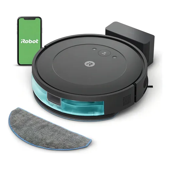 Roomba Combo Vac Essential Aspiradora y Trapeadora iRobot Color Negro