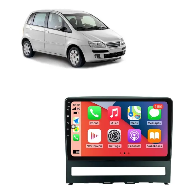 Central Multimídia Fiat Idea 2005-12 Carplay Octacore 4/64gb