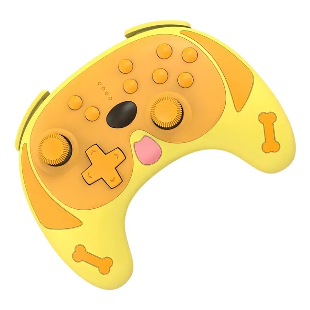Joystick Inalambrico Recargable Para Switch Dog Amarillo
