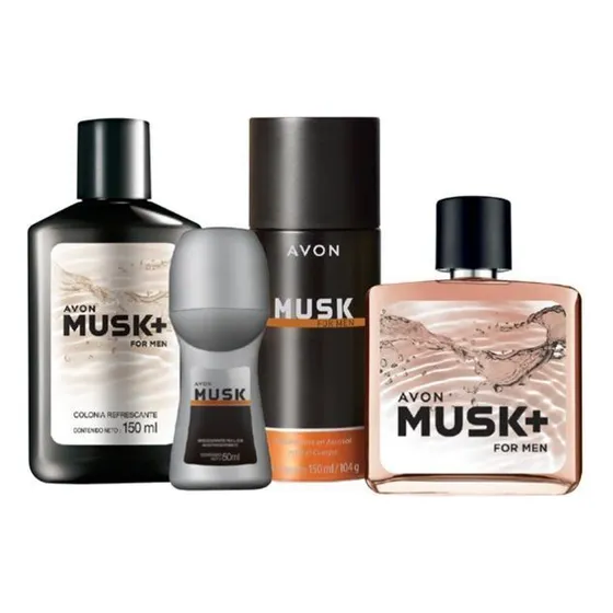 Pack Avon Musk+ For Men: Fragancia Spray 75ml + 3 Productos 