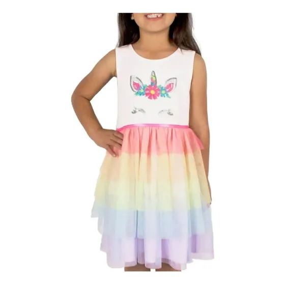 Vestido Unicornio Talla 4 6 7 Importado De Usa