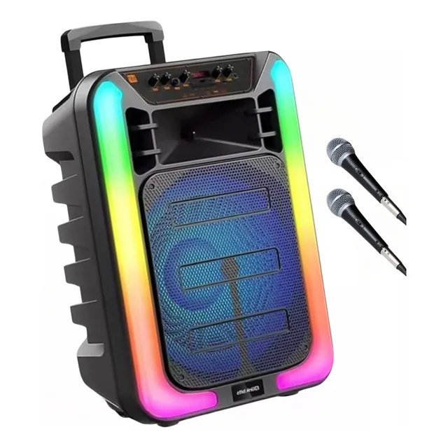 Parlante Inalambrico Con Microfono Luces Led Envio Gratis