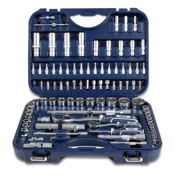 Juego Llave Tubo Bocallaves Bremen 1/2-1/4 Mm 94pz Cod. 6380 Color Gris