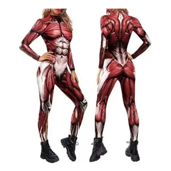 Fiesta De Halloween Con Cuerpo Humano De Mono Musculoso Para