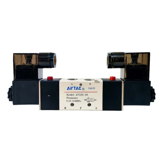 Válvula Neumatica Airtac 4v220-08 12 5/2 24 Dc Doble Bobina