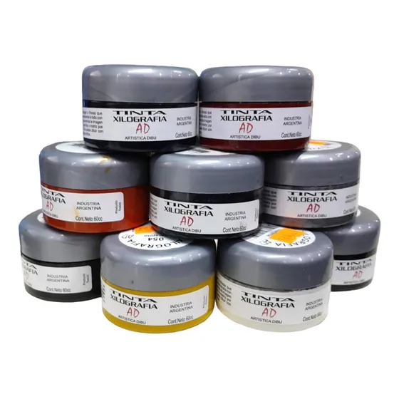 Tinta Xilografia Grabado Colores Pote 60ml.ad