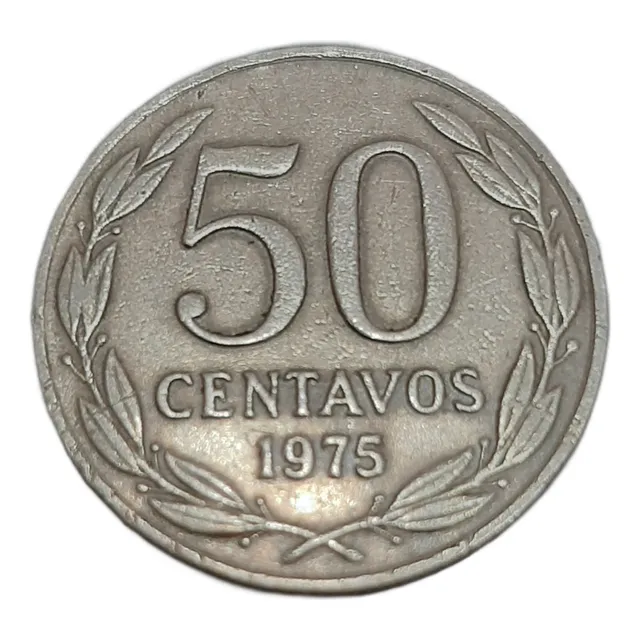 Moneda Chilena De 50 Centavos Año 1975