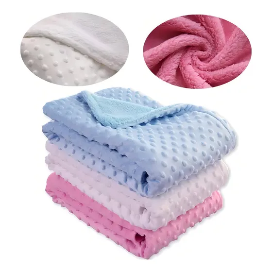 Manta Frazada Cobija Polar Para Bebés Color Celeste