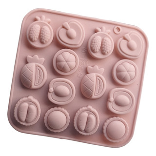 * Molde Silicon 14 Frutas Jabon Choco Fondant Resina Gomita * Molde Silicon 14 Frutas Jabon Choco Fondant Resina Gomita