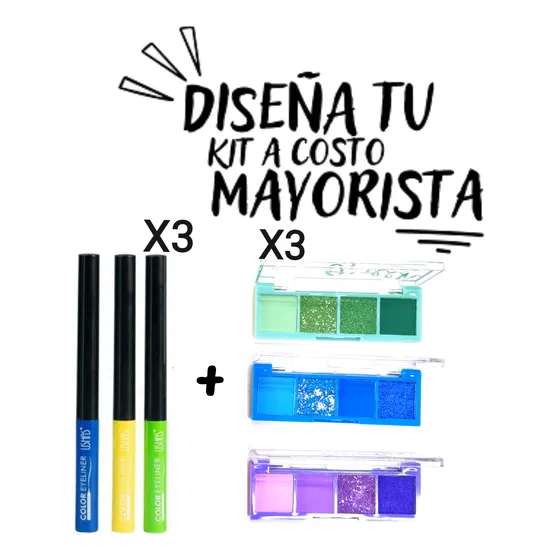 Delineador Liquido Tipo Pincel Colores Ushas