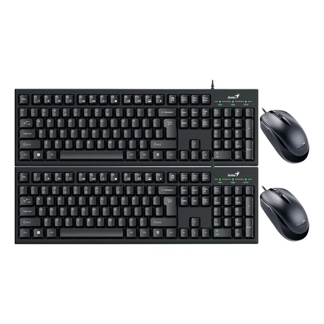 Teclado Y Mouse Con Cable Genius Usb Combo Clasico Pack X2