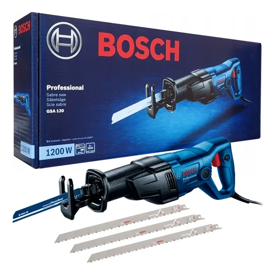 Kit Serra Sabre Gsa 120 Bosch E 3 Lâminas Cortar Osso 220v