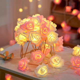 Cordão De Flores Em Led Luminária Varal De Rosas Usb Cordão De Flores Em Led Luminária Varal De Rosas Usb