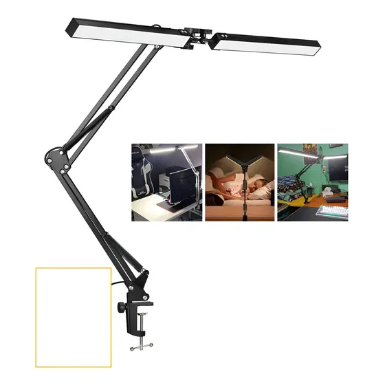 Luminária Led Com Braço Oscilante Longo Luminaria De Mesa