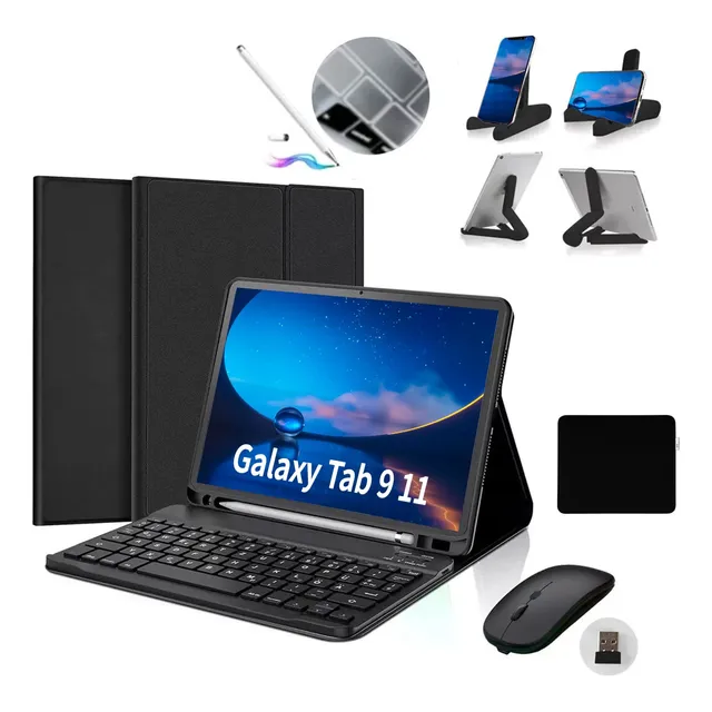 Funda Teclado Español +mouse + Lápiz Para Galaxy Tab A9 Plus