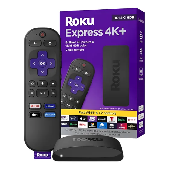 Roku Express 4k+ De Voz 4k Negro Con 1gb De Memoria Ram