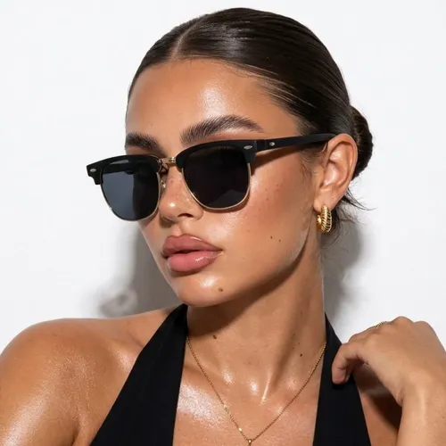 Ray-Ban CLUBMASTER CLASSIC サングラスポリッシュハバナ Óculos de sol Ray-Ban Clubmaster Classic tamanho Standard armação