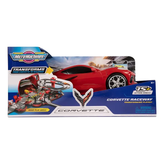 Micro Machines Corvette Raceway Corvette Transformable Rojo