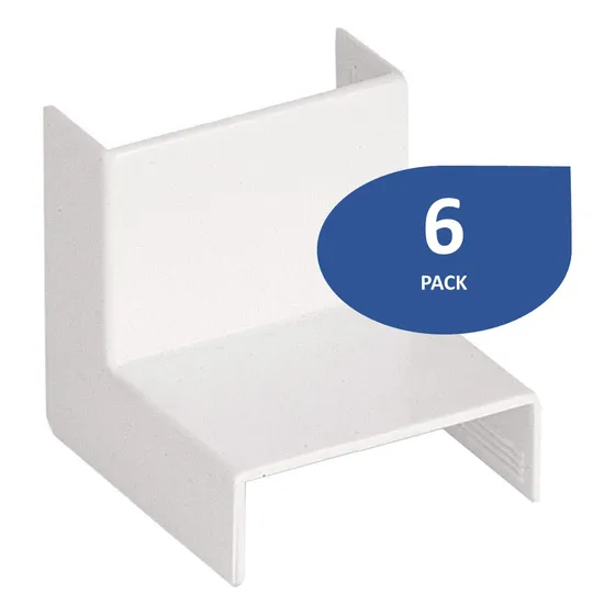 Angulo Interno Para Canaleta 20 X 10 Beconnect Pack De 6 Und