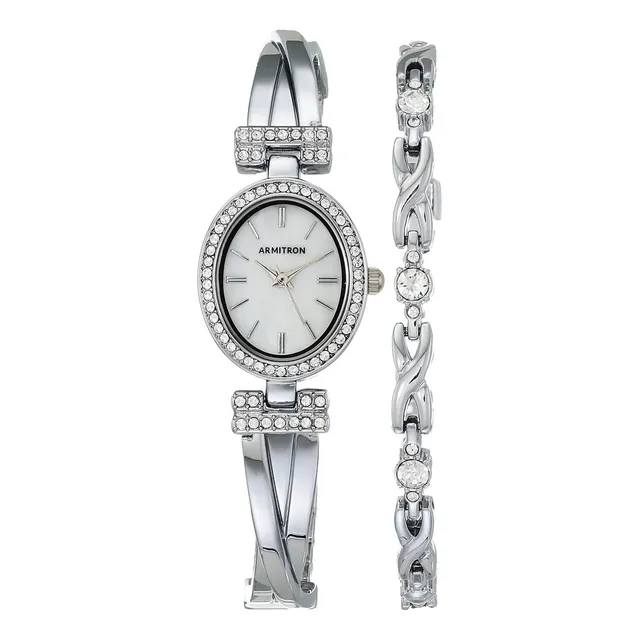 Conjunto De Reloj Y Pulsera Armitron Para Mujer Con Cristale