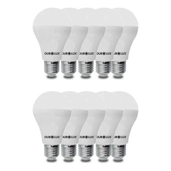Kit 20 Lâmpada Led Superled Bulbo 12w Biv E27 6500k Ourolux