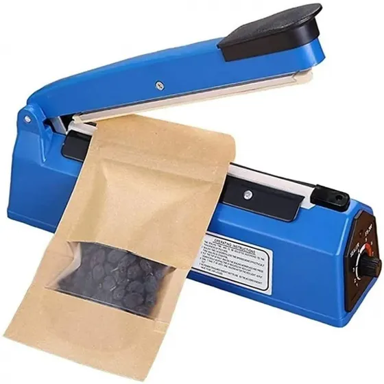 Maquina Para Sellar Selladora Bolsas 20cm + Repuesto /227018 Color Azul - 227018