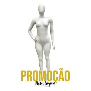 Manequim Feminino De Plástico Cabeça De Ovo Reta C/ Base Manequim Feminino De Plástico Cabeça De Ovo Reta C/ Base