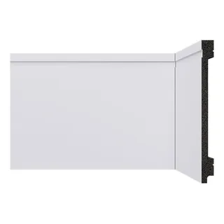 2 Rodapé Liso Santa Luzia Belittas B154 (1,3x15x200)cm Branco