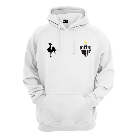 Blusa De Moletom Canguru Atletico Mineiro Galo Time Futebol