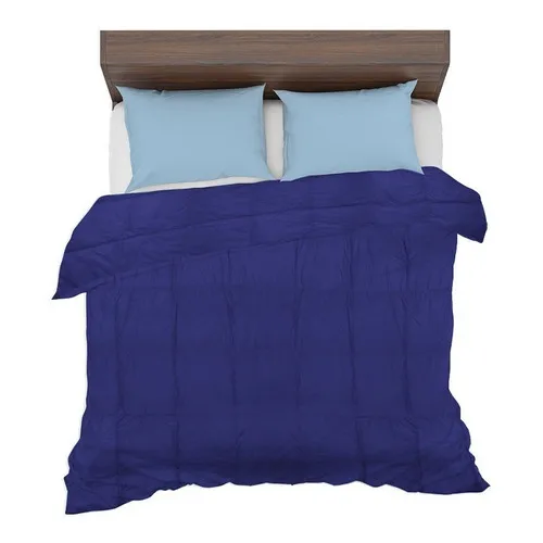 Acolchado De Plumas King Size Home Class Dohler Ropa De Cama Color Azul Marino Diseño De La Tela Liso