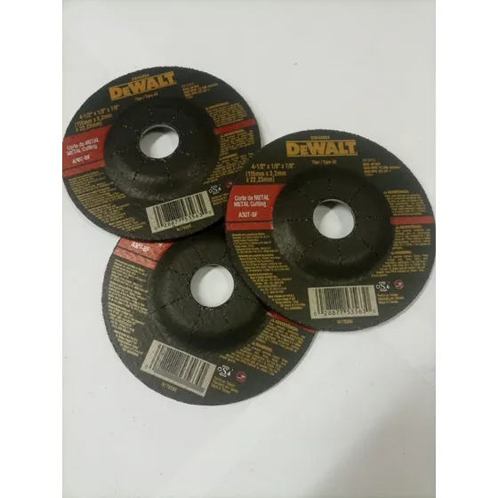 Disco Abrasivo Corte Metal Dewalt 4-1/2 X 1/8 X 7/8
