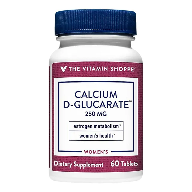 D-glucarato De Calcio 250 Mg The Vitamin Shoppe 60 Tabletas Sin Sabor