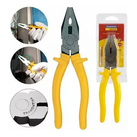 Tramontina 1001108 Alicate Universal 8  1000v Color Amarelo