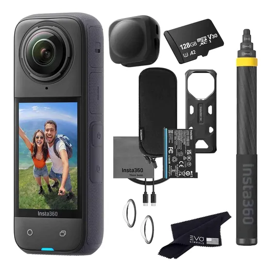 Insta360 X4 - 8k 360° Action Camera Wextra Batteries,sd Car