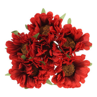 Gerbera De Seda Artificial, Diseño De Margarita, 6 Cabezas, Gerbera De Seda Artificial, Diseño De Margarita, 6 Cabezas,