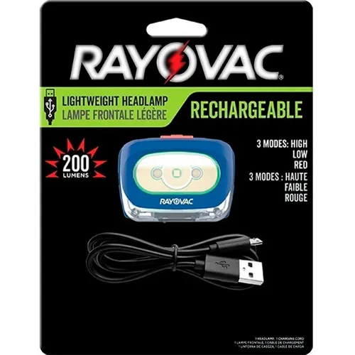 Linterna Minero Led Cabeza Rayovac Vincha Batería Recargable