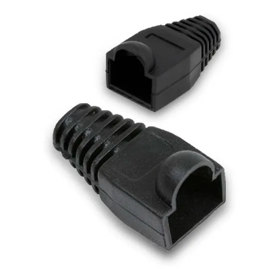 Bota De Goma Para Rj45| Protector Rj45 | 50 Unid | Negro.