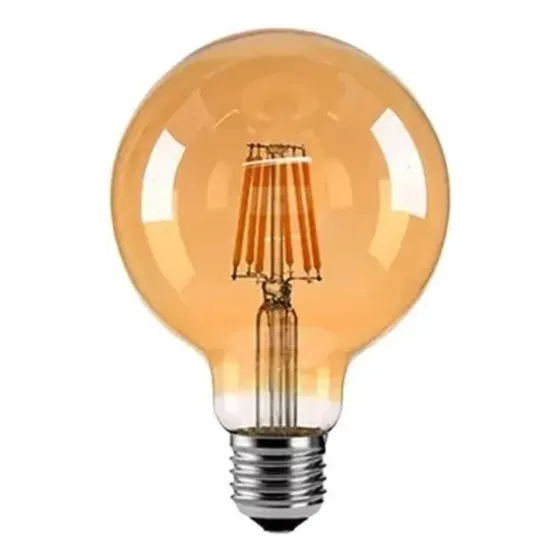 Lâmpada Filamento Led 8w G95 Âmbar E27 Retrô 220v