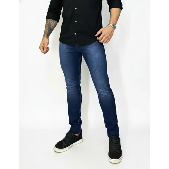 Calça Jeans Masculina Tradicional Slim Fit