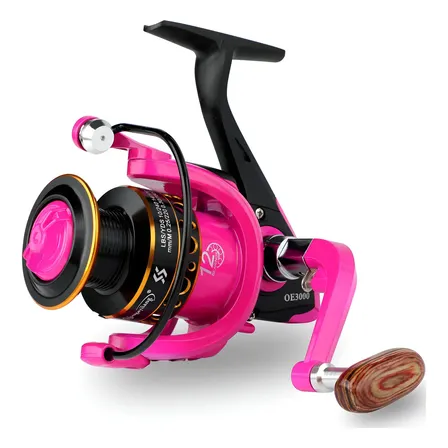 Molinete Sougayilang Modelo oe-yw Rosa 2000 5.2:1 4 Rolamentos